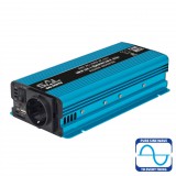 Somogyi Elektronic SAL SAI 500TS tiszta szinuszos feszültségátalakító, 500 W, inverter, 2,1 A USB gyorstöltő, gyermekzár