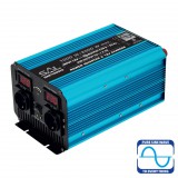 Somogyi Elektronic SAL SAIC1000TS feszültségátalakító, ~1000 W névleges telj., tiszta szinuszos, 2 védőérintkezős aljzat, szünetmentes tápegység, USB, visszajelző LED, lágyindítás