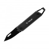 Somogyi Elektronic True Utility Modern Keychain Knife, TU7060N, 4 cm rozsdamentes acél penge, multifunkcionális, eloxált alumínium markolat