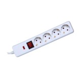 Somogyi Hálózati elosztó 4-es kapcsolóval 1,5 m túlfeszültségvédett fehér