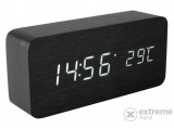 Somogyi Home OC 04 Digitális LED ébresztőóra, fekete fa