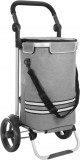 SONGMICS Összecsukható bevásárlókocsi nagy táskával 35l stabil, hűtőzsebbel Szürke KST02GY