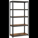 Songmics polc, 5 polc, ipari, 180 × 90 × 40 cm, barna-fekete (81072)