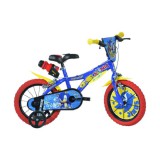 Sonic kék-sárga gyerek bicikli 14-es méretben - Dino Bikes kerékpár