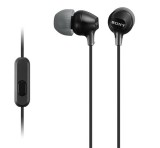 SONY fülhallgató SZTEREO (3.5mm jack, mikrofon, felvevő gomb) FEKETE