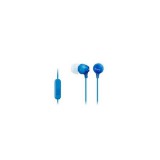 SONY MDREX15APLI.CE7, 18-22000 Hz, 16 ohm, 3.5 mm Jack, 1,2 m Vezetékes, szilikonos Fülhallgató mikrofonnal, Kék