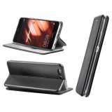Sony Xperia L2, Oldalra nyíló tok, stand, Forcell Elegance, fekete (69144) - Telefontok