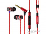 SoundMAGIC E10C In-Ear fülhallgató headset hangerőszabályzóval Fekete-Piros