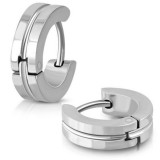 Spalatius Ezüst színű, tükör fényes nemesacél karika fülbevaló