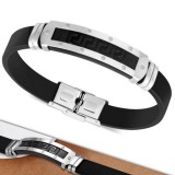 Spalatius Fekete kaucsuk karkötő Nr.2