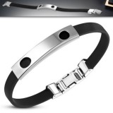 Spalatius Fekete kaucsuk karkötő Nr.3