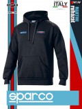 Sparco MARTINI RACING BLACK BIG STRIPES prémium kapucnis pulóver - munkaruha