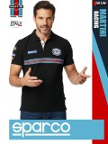 Sparco MARTINI RACING BLACK prémium technikai galléros póló - munkaruha