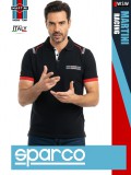 Sparco MARTINI RACING BLACK prémium technikai galléros póló - munkaruha