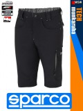 Sparco TECH BLACK LAREDO prémium technikai stretch rövid munkanadrág - munkaruha