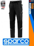 Sparco TECH BLACK OREGON prémium technikai stretch derék munkanadrág - munkaruha