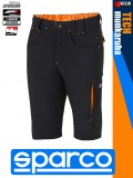 Sparco TECH BLACKORANGE LAREDO prémium technikai stretch rövid munkanadrág - munkaruha