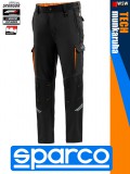 Sparco TECH BLACKORANGE OREGON prémium technikai stretch derék munkanadrág - munkaruha