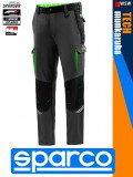 Sparco TECH GREYGREEN OREGON prémium technikai stretch derék munkanadrág - munkaruha