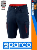 Sparco TECH NAVY prémium technikai stretch pamutgazdag rövid munkanadrág - munkaruha