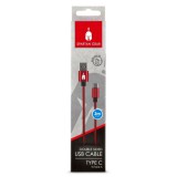 Spartan Gear Double Sided USB Cable (Type C) 2m Red 066087