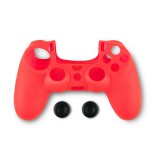 Spartan Gear Playstation 4 Silicon Skin Cover and Thumb Grips Red 072236