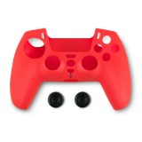 Spartan Gear Playstation 5 Silicon Skin Cover and Thumb Grips Red 072242