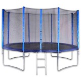 Spartan: Trambulin védőhálóval és létrával - 396 cm, 2 dobozban