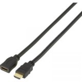 SpeaKa Professional HDMI Hosszabbítókábel [1x HDMI dugó - 1x HDMI alj] 1.00 m Fekete