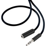 SpeaKa Professional Jack Audio Hosszabbítókábel [1x Jack dugó, 3,5 mm-es - 1x Jack alj, 3,5 mm-es] 1.00 m Fekete SuperSoft köpeny (SP-7870688) - Audió kábel