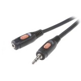 SpeaKa Professional Jack Audio Hosszabbítókábel [1x Jack dugó, 3,5 mm-es - 1x Jack alj, 3,5 mm-es] 5.00 m Fekete (SP-7869784)
