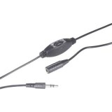 SpeaKa Professional Jack Audio Hosszabbítókábel [1x Jack dugó, 3,5 mm-es - 1x Jack alj, 3,5 mm-es] 6.00 m Fekete Hangerőszabályozó (SP-7870380) - Audió kábel