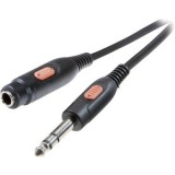 SpeaKa Professional Jack Audio Hosszabbítókábel [1x Jack-dugó, 6,35 mm-es - 1x Jack alj, 6,35 mm-es] 10.00 m Fekete (SP-7870232) - Audió kábel
