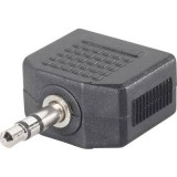 SpeaKa Professional Jack Audio Y adapter [1x Jack dugó, 3,5 mm-es - 2x Jack alj, 3,5 mm-es] Fekete (SP-7870244)