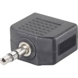 SpeaKa Professional Jack Audio Y adapter [1x Jack dugó, 3,5 mm-es - 2x Jack alj, 3,5 mm-es] Fekete (SP-7870244) - Audió kábel