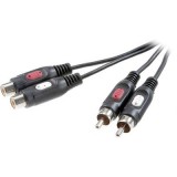 SpeaKa Professional RCA Audio Hosszabbítókábel [2x RCA dugó - 2x RCA alj] 10.00 m Fekete (SP-7870208) - Audió kábel