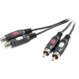 SpeaKa Professional RCA Audio Hosszabbítókábel [2x RCA dugó - 2x RCA alj] 2.50 m Fekete (SP-7870384)