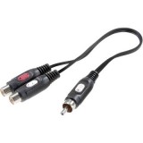SpeaKa Professional RCA Audio Y adapter [1x RCA dugó - 2x RCA alj] Fekete (SP-7869820)
