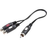 SpeaKa Professional RCA Audio Y adapter [1x RCA dugó - 2x RCA alj] Fekete (SP-7869820) - Audió kábel