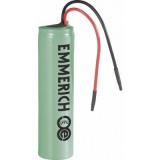 Speciális akku 18650 Li-Ion 3,7V 2600 mAh, kábellel, Emmerich ICR-18650 NQ-SP (233974)