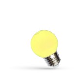 Spectrum LED E27 kisgömb sárga LED fényforrás party fényfüzérhez, 1W, 270°,  IP20, SPECTRUM-WOJ11798