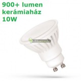 SpectrumLED 10W Premium 100° GU10/230V 910 lumen kerámiaházas LED szpot izzó melegfehér 2évG WOJ14308