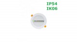 SpectrumLED DURE 3 IP54 IK06 12W 1100 lumen kerek LED mennyezeti lámpa, mélysugárzó természetes fehér 2évG SLI043007NW_PW