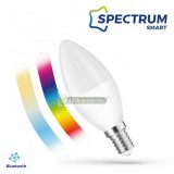 SpectrumLED Easy Smart 4,9W szabályozható, CCT, RGBW, bluetooth okos E14 LED gyertya izzó WOJ14629
