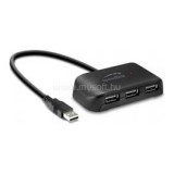 Speedlink SL-140004-BK Snappy Evo fekete passzív 4 portos USB 2.0 hub (SL-140004-BK)