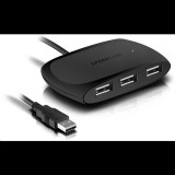 Speedlink Snappy 4 portos USB 2.0 Hub fekete (SL-140011-BK) (SL-140011-BK) - USB Elosztó