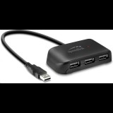 Speedlink Snappy Evo 4 portos USB 2.0 Hub fekete (SL-140004-BK) (SL-140004-BK) - USB Elosztó