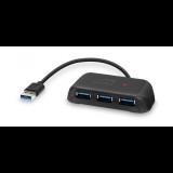 Speedlink Snappy EVO 4 portos USB 3.0 Hub fekete (SL-140106-BK) (SL-140106-BK) - USB Elosztó