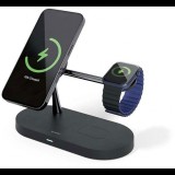 Spello by Epico 3in1 Vezeték nélküli töltő MagSafe támogatással - fekete (9915101300221)