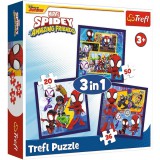 Spidey és barátai 3 az 1-ben 20-36-50db-os puzzle - Trefl